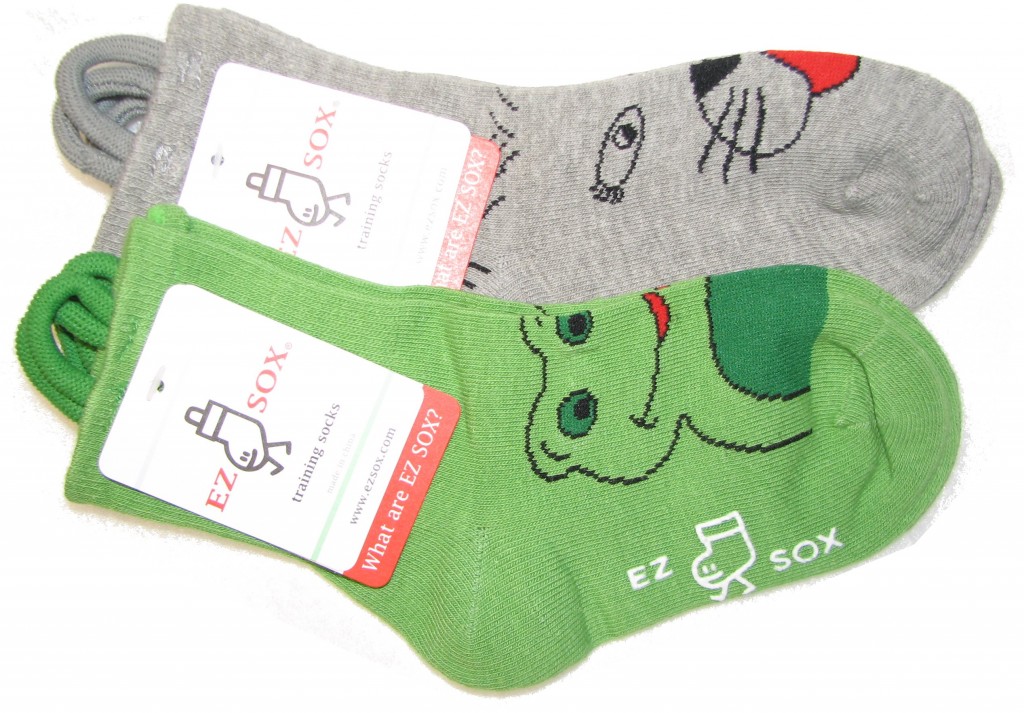  I will say I have never seen my child more excited to wear socks then he was to wear EZ Sox! He just loved the fact that they were Animals... And that they were so easy for him to put on by himself. He gets mad when they are in the wash - because he cant choose them for the socks of the day. One thing that i have noticed is since he has received the EZ sox, he has more confidence when it comes to putting his own socks on.