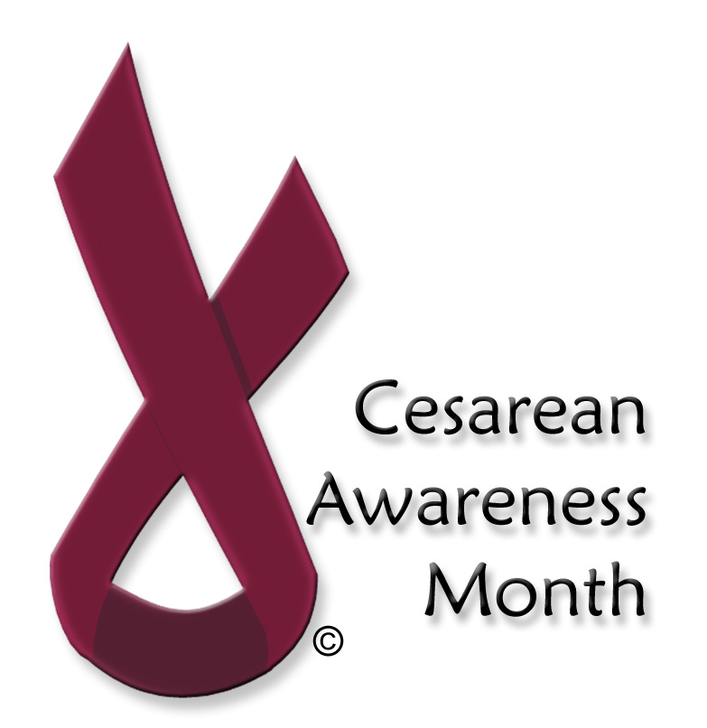 C-Section Awareness Month ribbon
