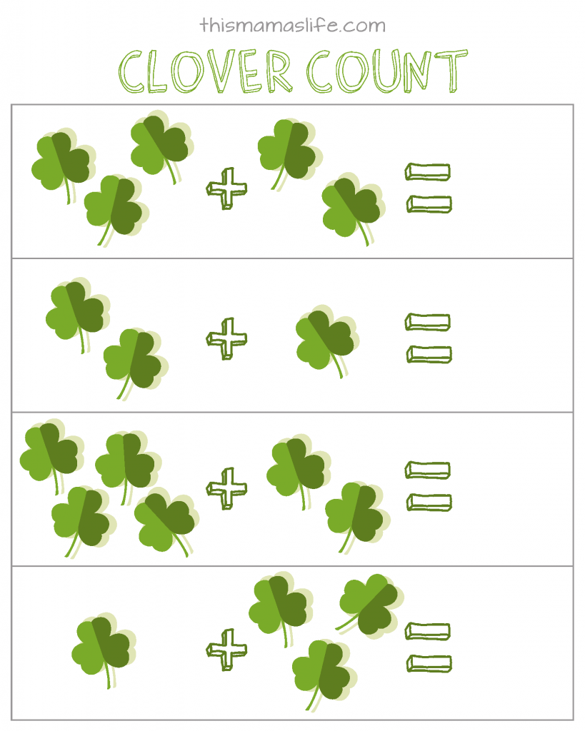 Free Printables St Patrick s Day Counting Match Up Word Practice