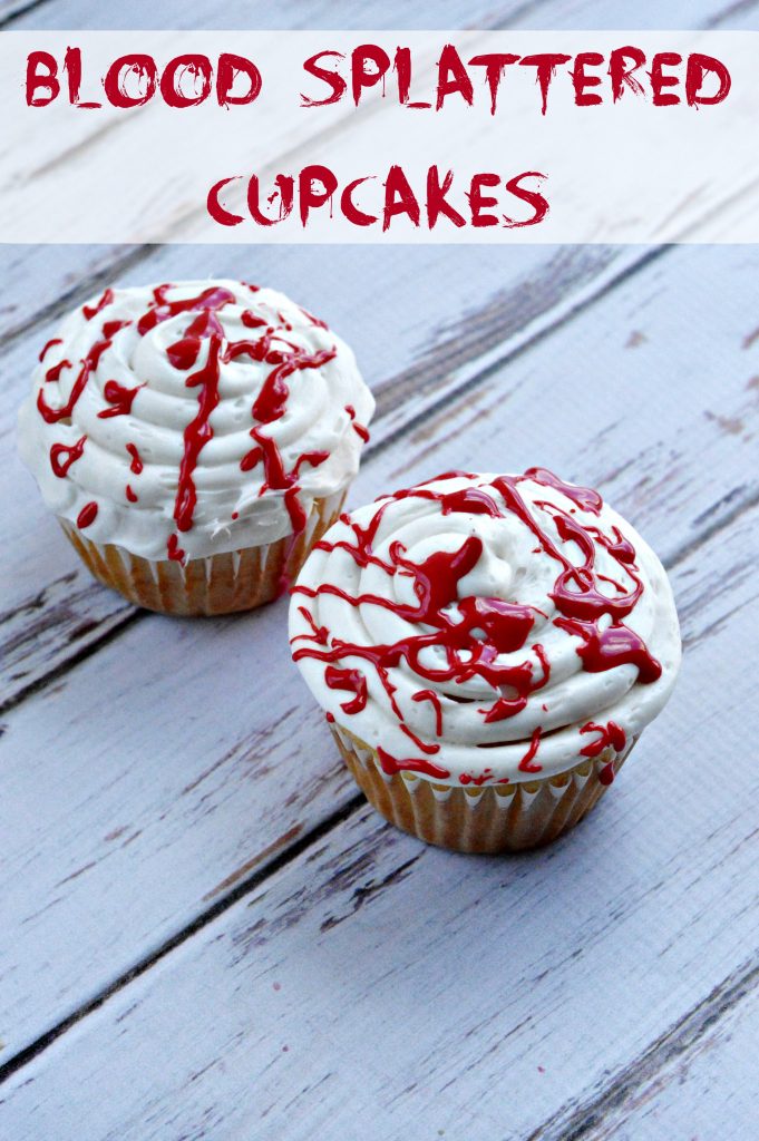 If you're looking for a Halloween themed cupcake, then look no further. These Blood Splattered Cupcakes are to die for! 