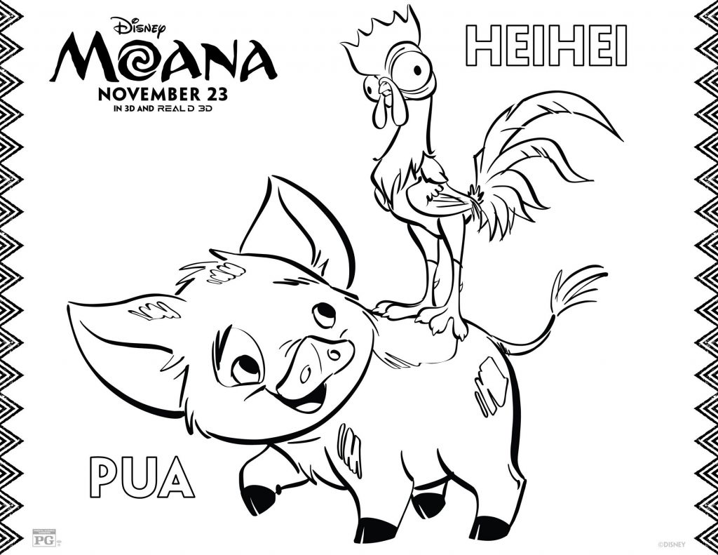 MOANA Coloring Pages 4