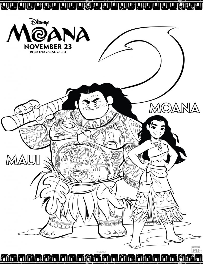 MOANA Coloring Pages 2