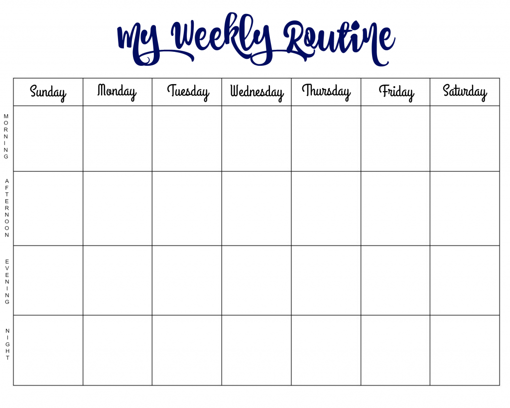 my-weekly-routine