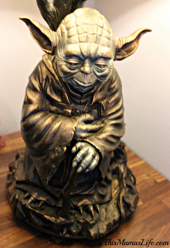 bronze yoda lamp